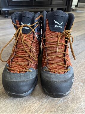 Salewa Men’s Orange Hiking Boots — Rugged Trail Performance